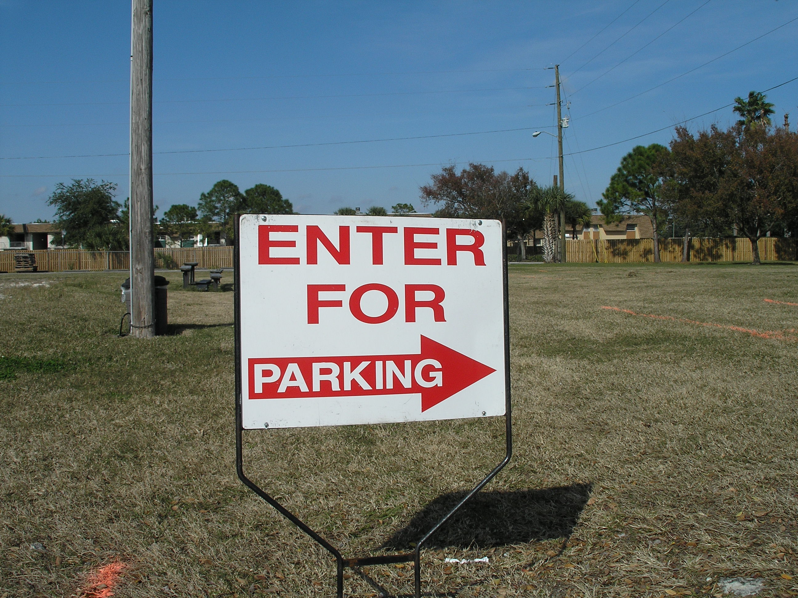 Enter for Parking