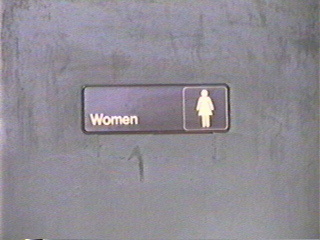 Women's restroom sign