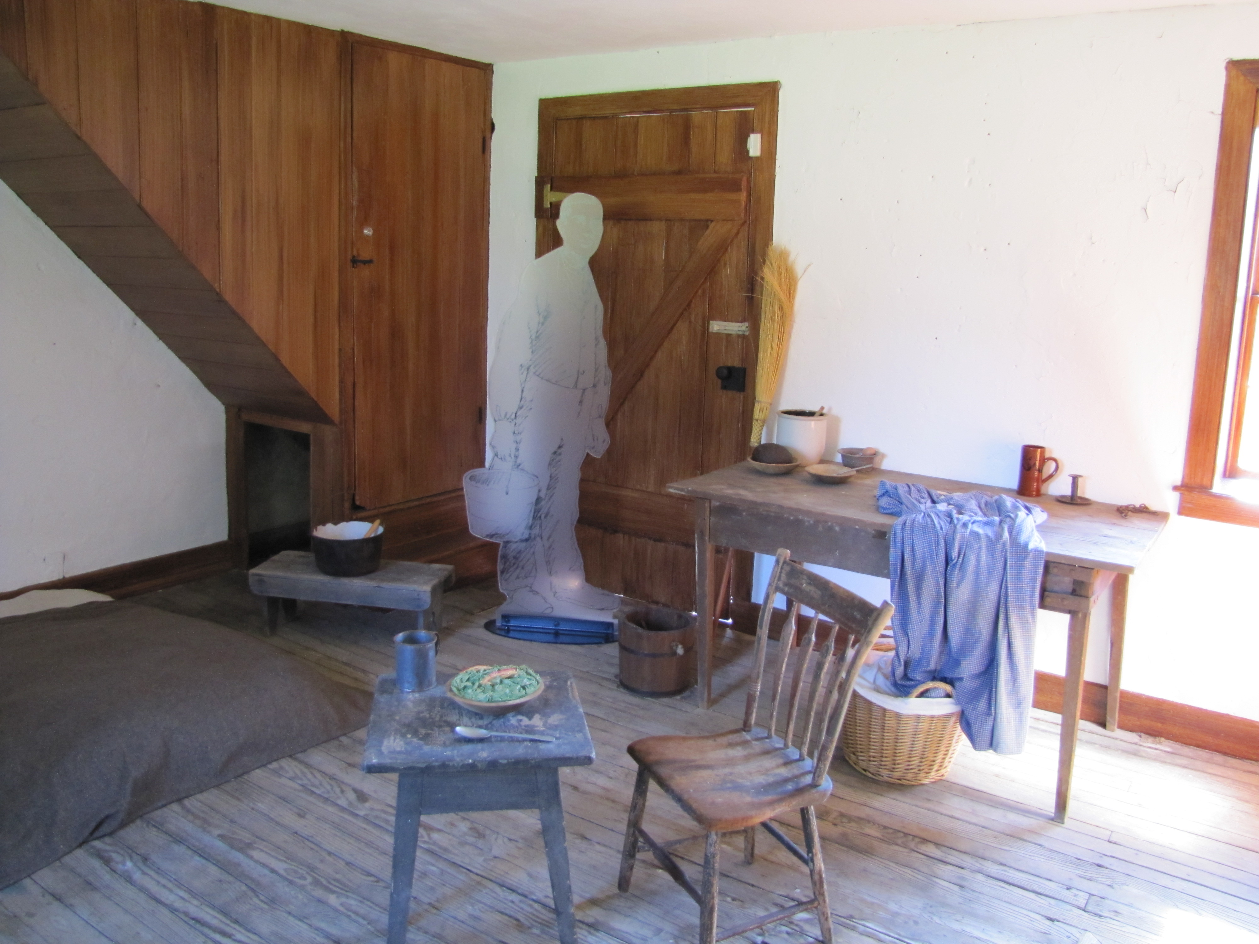 The table in the slave quarters