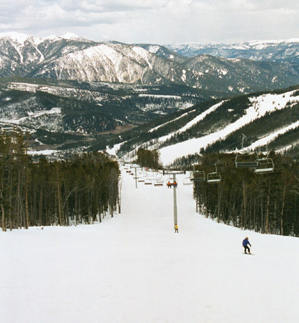 Ski slopes and chair lift