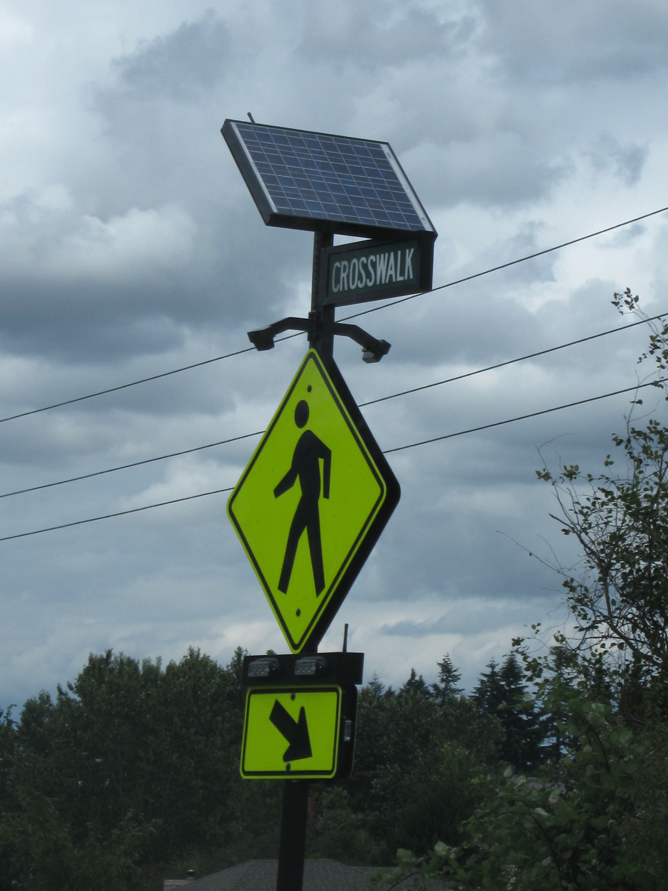 Solar Powered Crosswalk in Tacoma WA