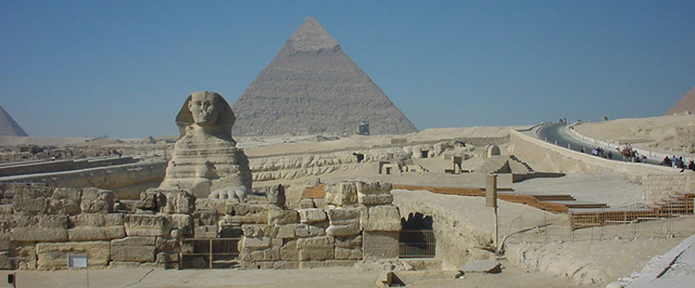 Sphinx and Pyramids at Giza