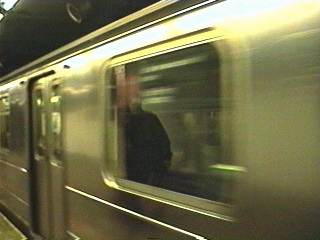 Subway train in New York City