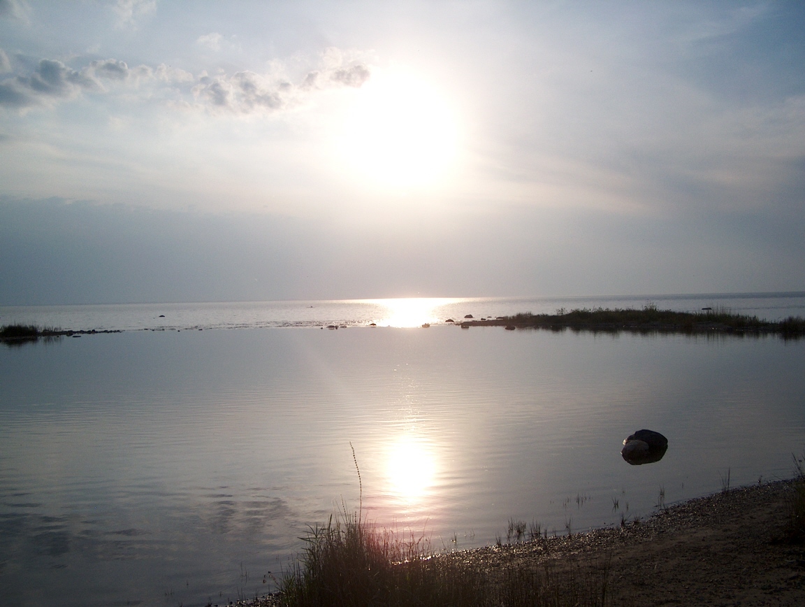 sunset over Lake Michigan