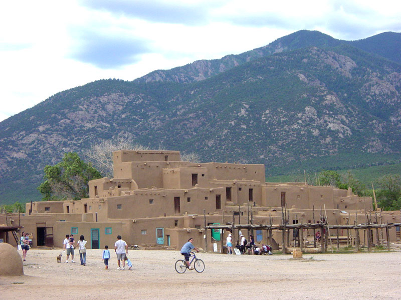 The multi-storied adobe buildings have been continuously inhabited for over 1000 years.
