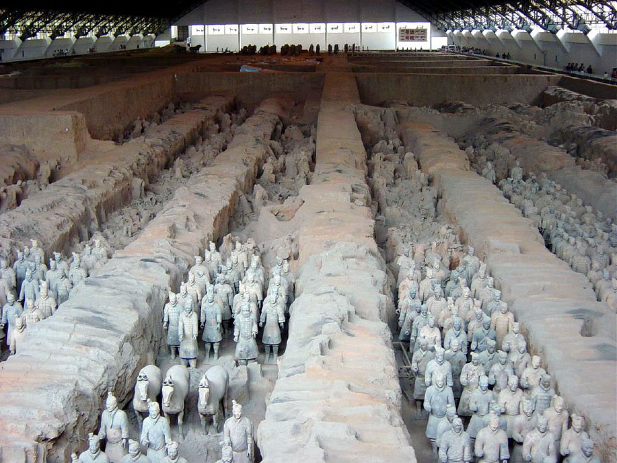 Emperor Qin Shi Huang, first emperor of China, had this clay army built to protect him in his after life.