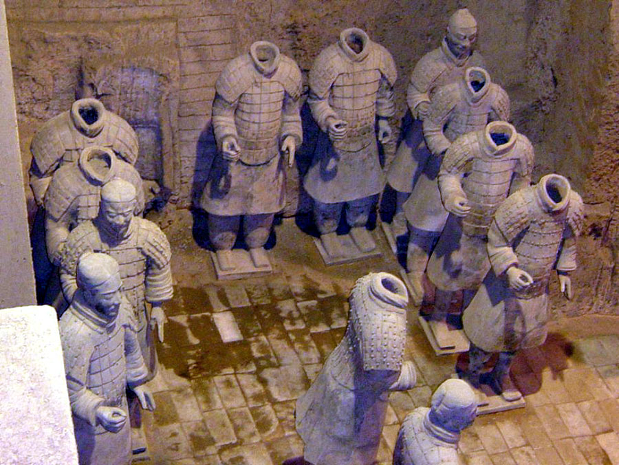 The heads and hands were made separately and added on to the bodies.