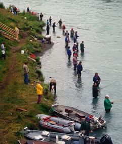 Fisherman in a row