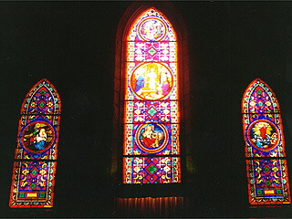 Stained glass windows at Berry College, Georgia