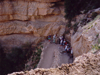 Grand Canyon hikers taking a break