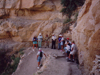 Grand Canyon hikers taking a break