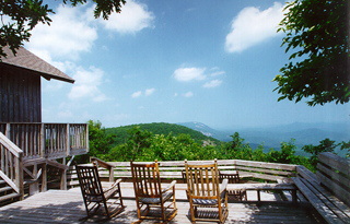 Mountain view from porch deck