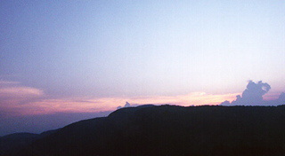 Skyline in the mountains