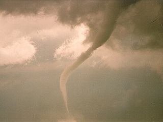 Water spout over ocean