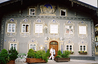 Building in Garmish, Germany - notice painting in second floor window