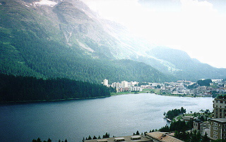 View from Kuln Hotel, St. Moritz