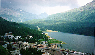 View from Kuln Hotel, St. Moritz