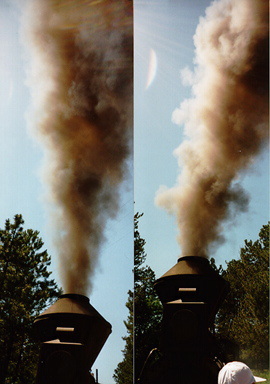 Smoke stacks of the 1880's Train, South Dakota