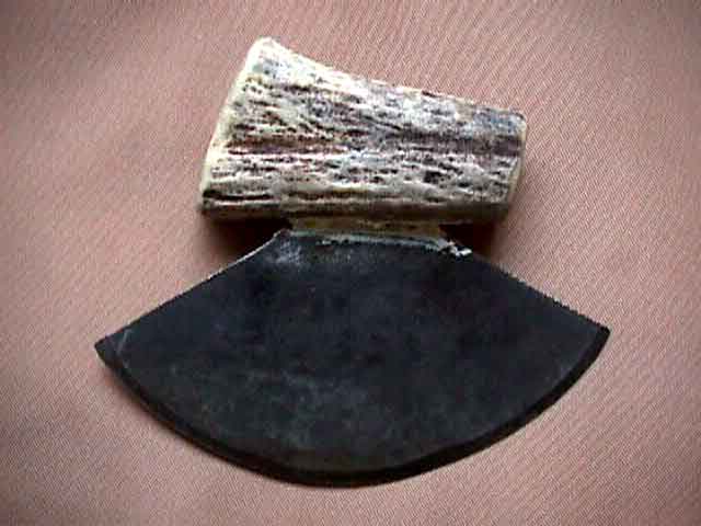 Ulu -- Eskimo woman's knife (w/ moose antler handle)