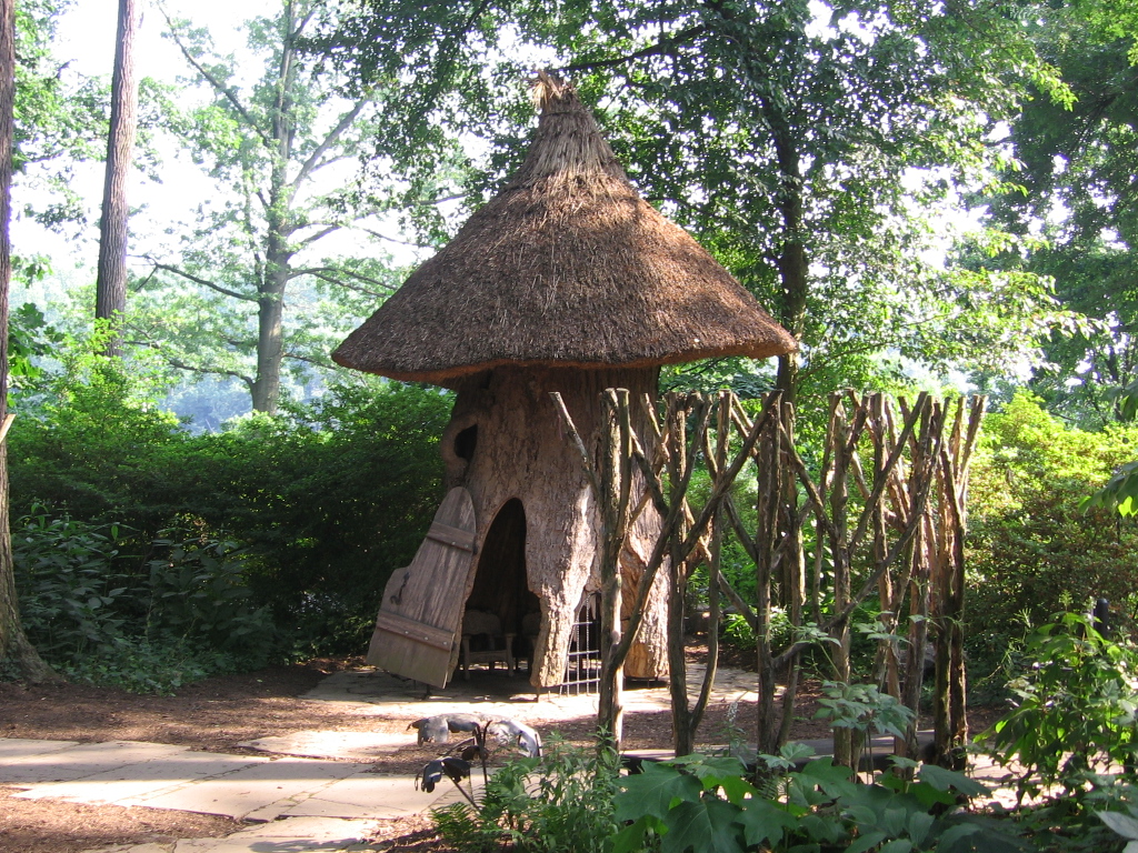 Mushroom house in the Enchanted Garden at Winterthur