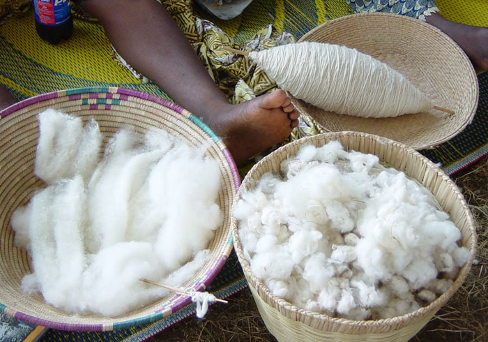 Mali Woman Spinning Wool