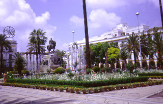 Gardens and fountains at Xerez