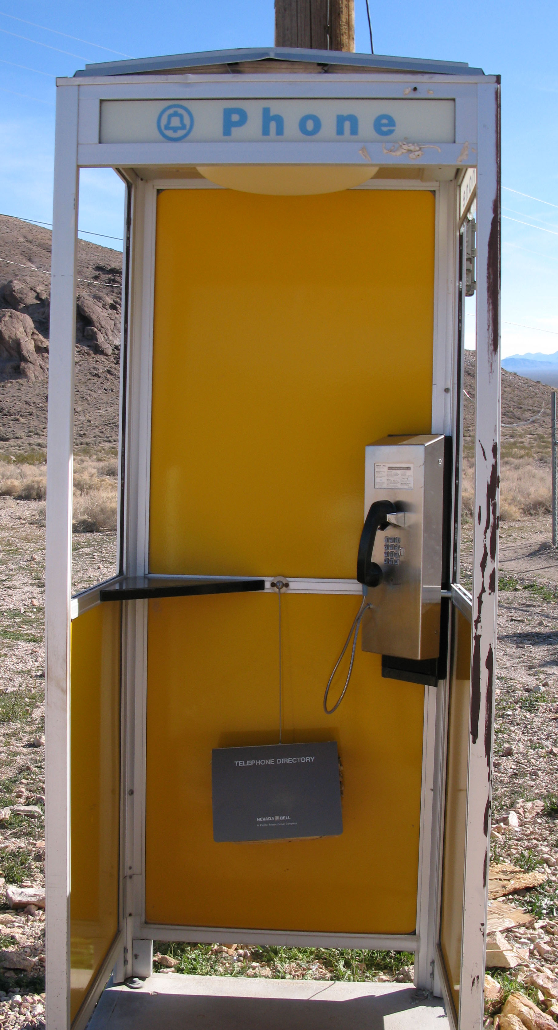 yellow phonebooth