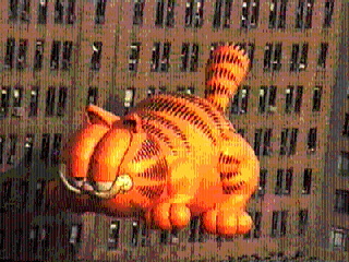Bijdragen statistieken Kelder Garfield balloon in the Macy's Thanksgiving day parade | Pics4Learning