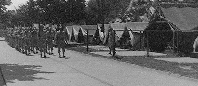 Soldiers coming back from evening parade