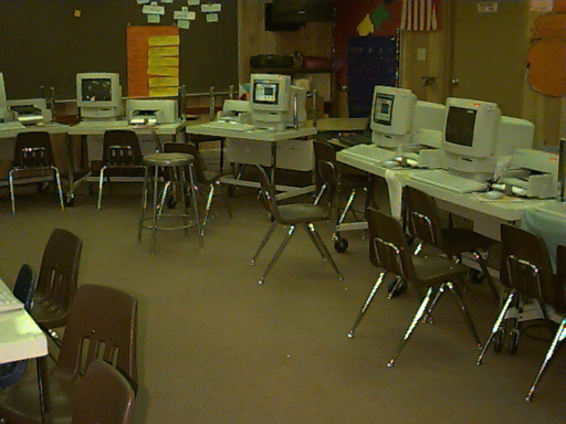 Elementary Classroom With Computers Set Up For A Special Day Of