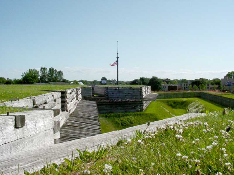 Fort Stanwix - you can see the fraise of sticks pointing outward, the ...