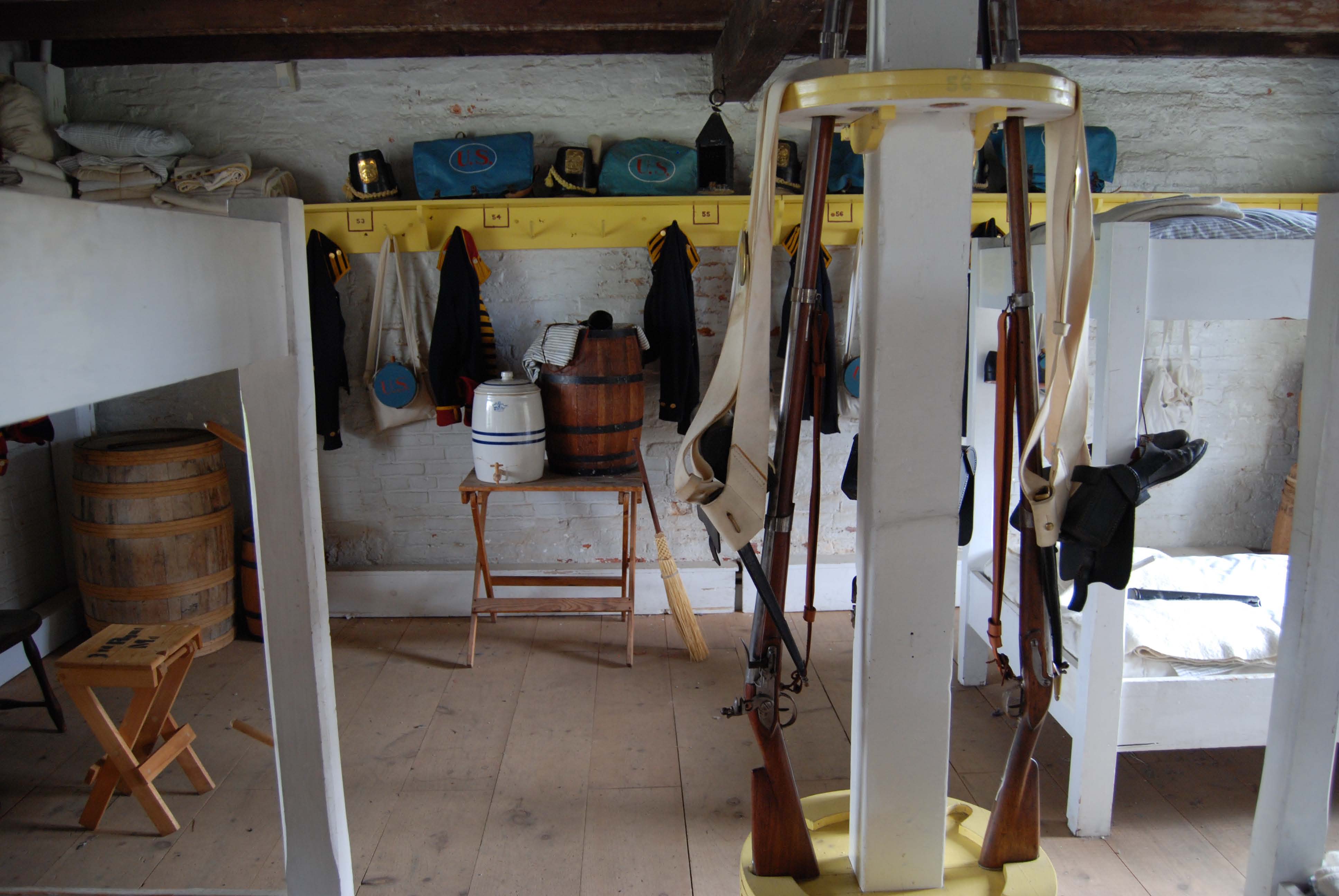 Typical enlisted man's barracks at Ft. McHenry | Pics4Learning