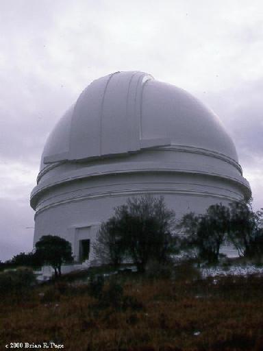 Dome of the 200-inch Hale Telescope at Mt. Palomar.