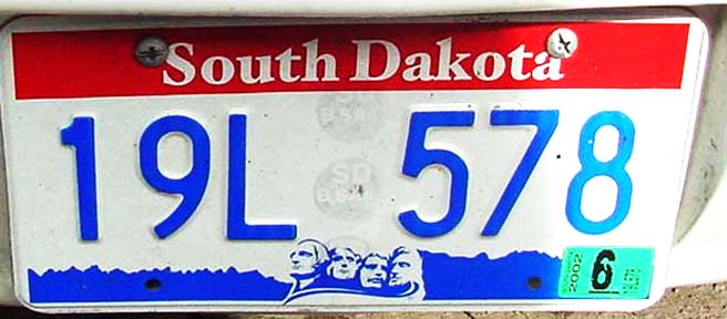 South Dakota license plate | Pics4Learning