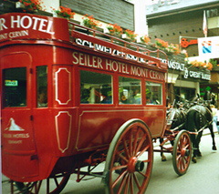 Carriage that provided transportation from train to Hotel in Zermatt