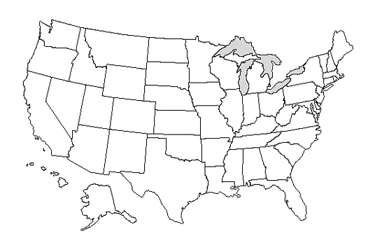 map outline of the United States | Pics4Learning
